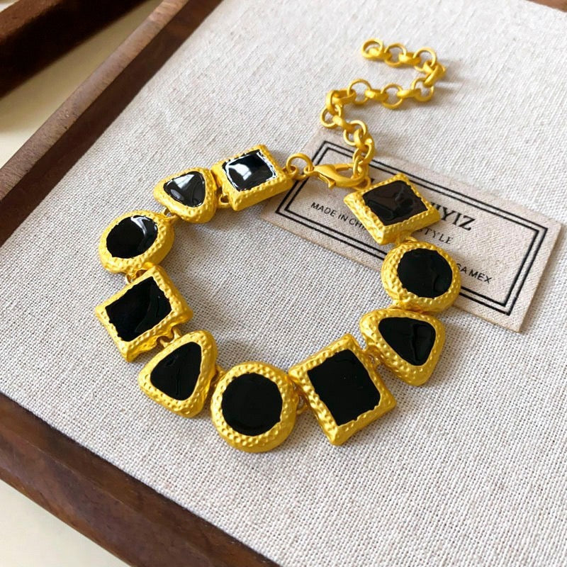 Gold Black Geometric Set