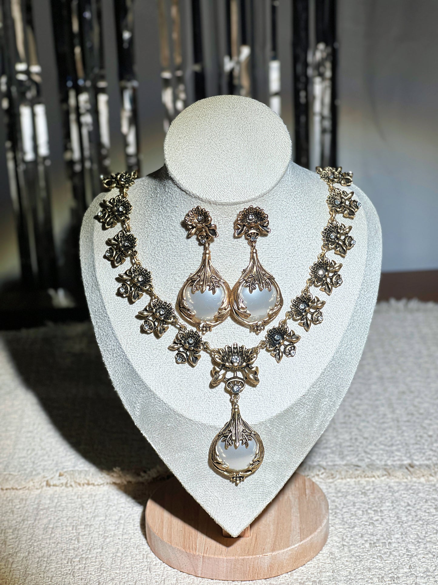Opalite Floral Jewelry Set