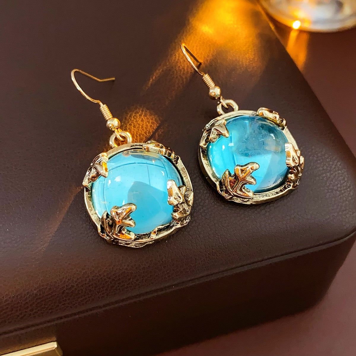 Blue Cabochon Jewelry Set