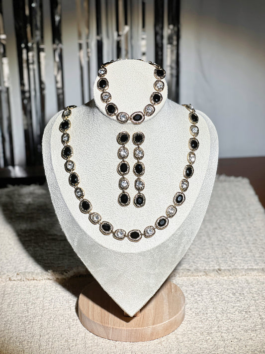 Black Clear Crystal Set