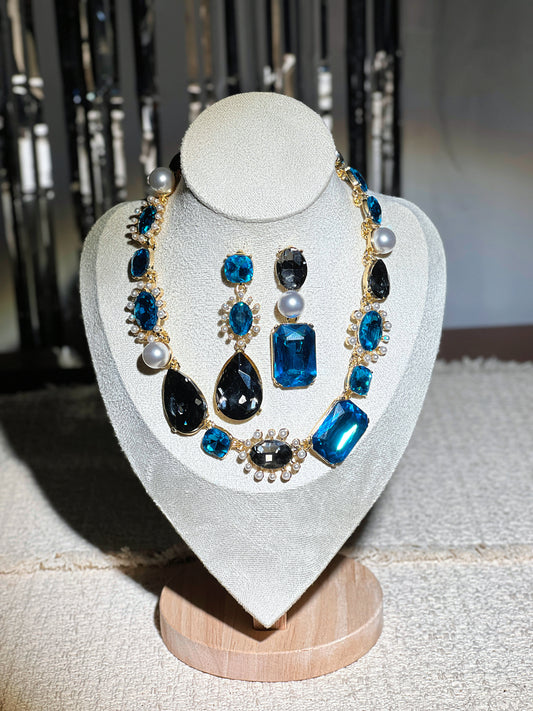 Blue Pearl Crystal Set
