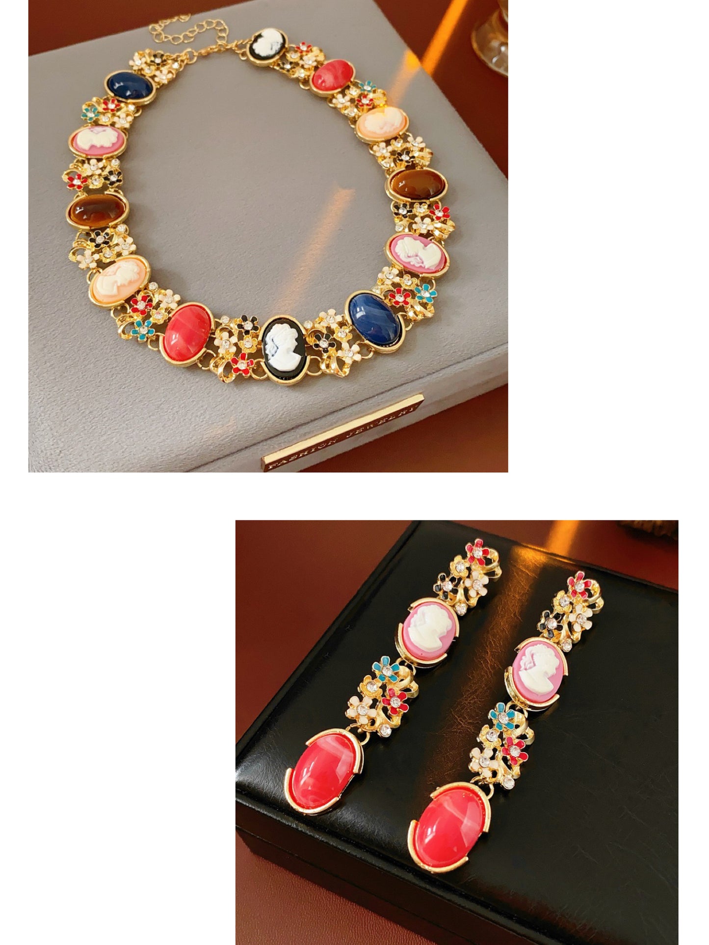 Cameo Gem Jewelry Set