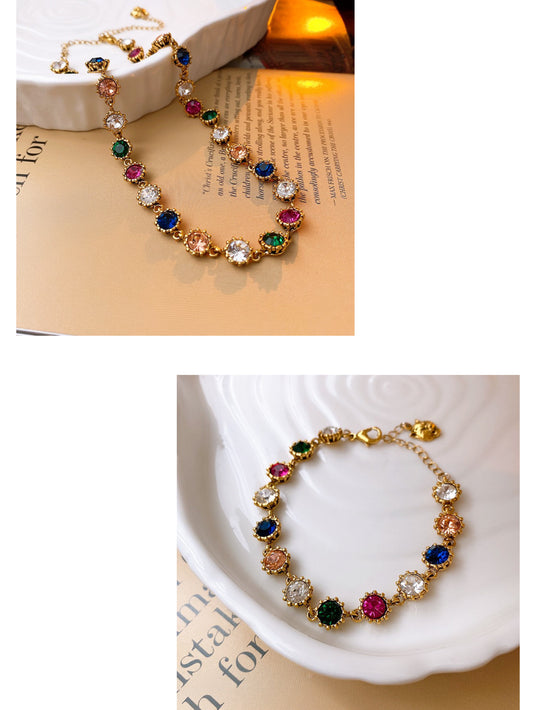 Rainbow Crystal Jewelry Set