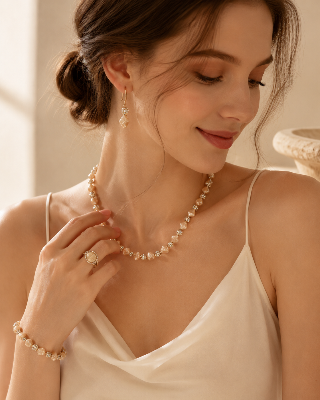 Champagne Shell Jewelry Set