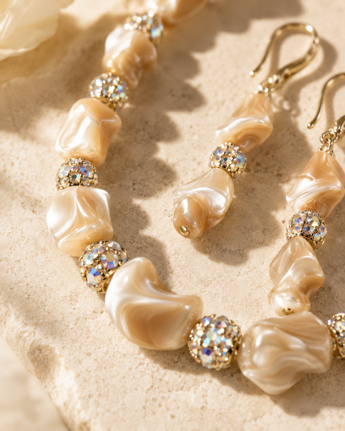 Champagne Shell Jewelry Set
