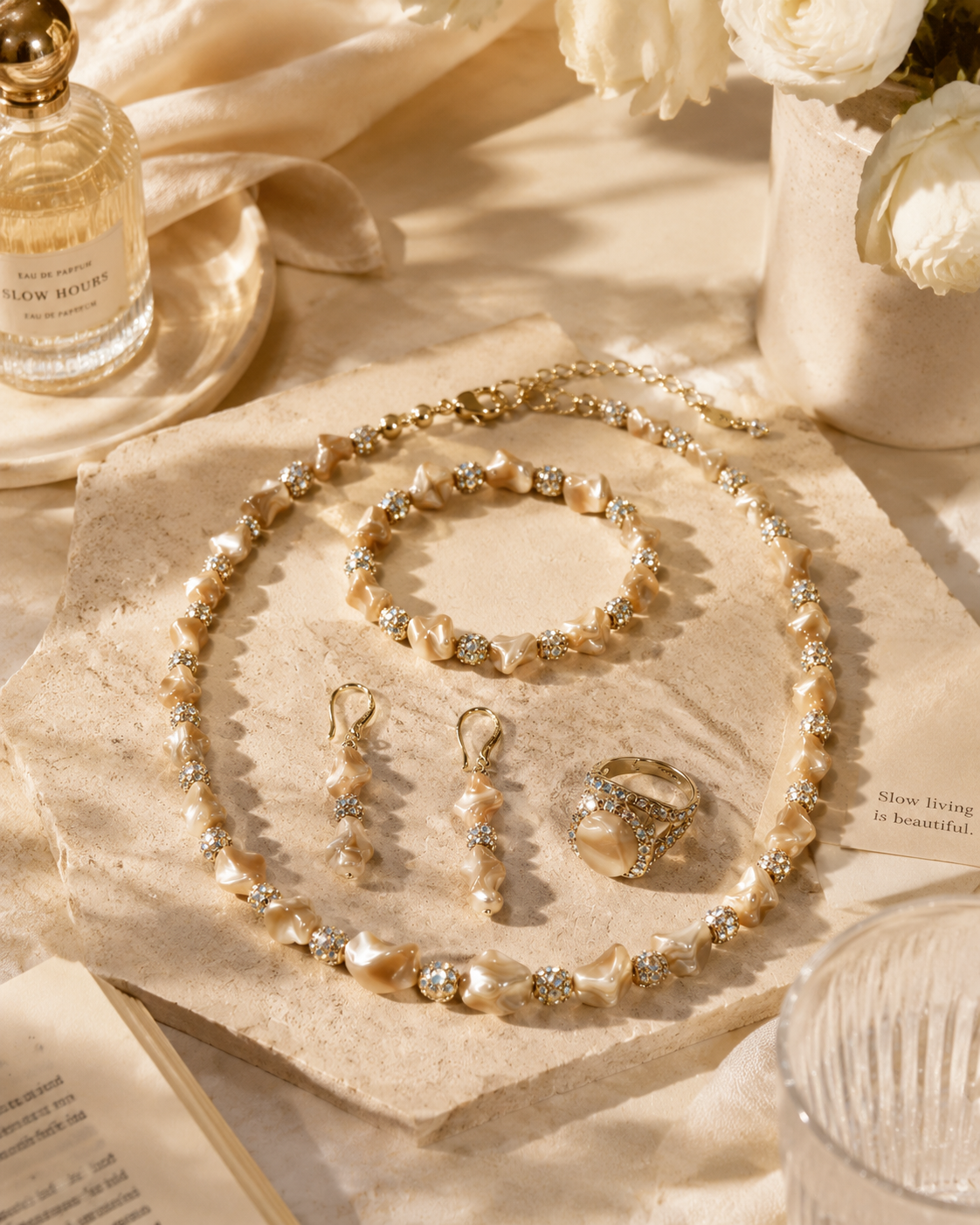 Champagne Shell Jewelry Set