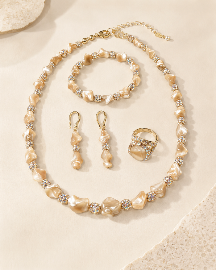 Champagne Shell Jewelry Set
