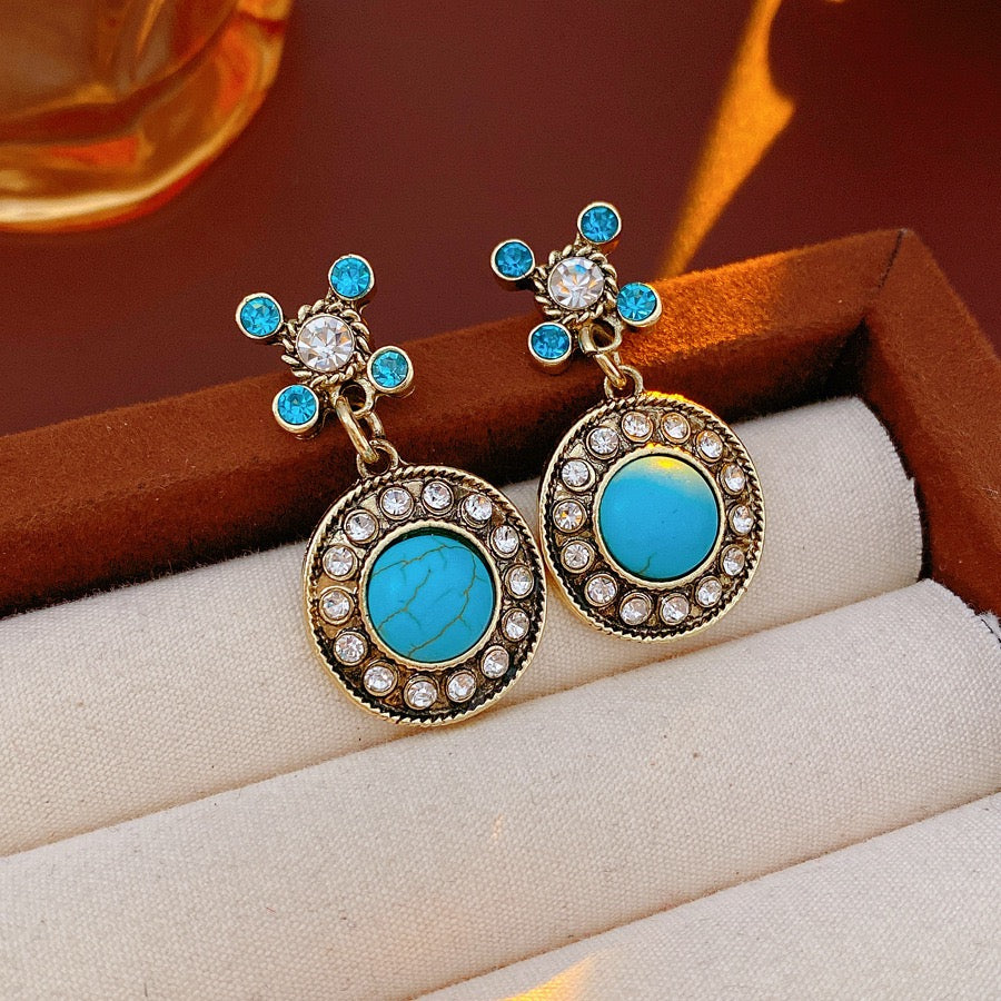 Turquoise Crystal Jewelry Set