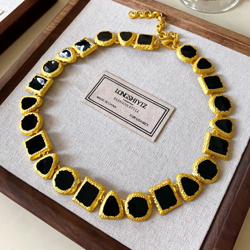 Gold Black Geometric Set