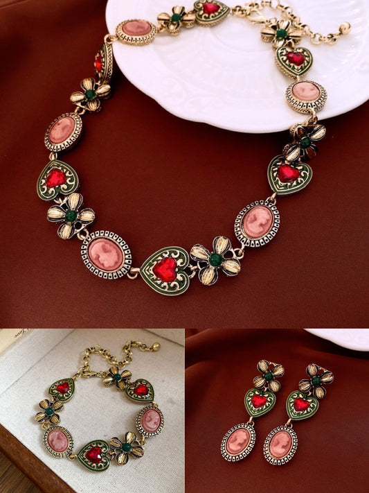 Cameo Gemstone Jewelry Set