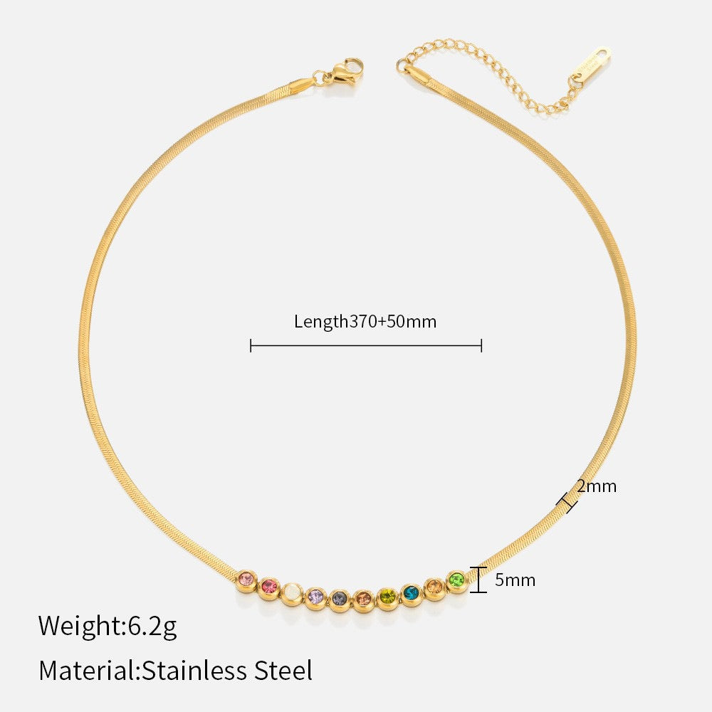 14K Gold Green Gem Pendant Necklace