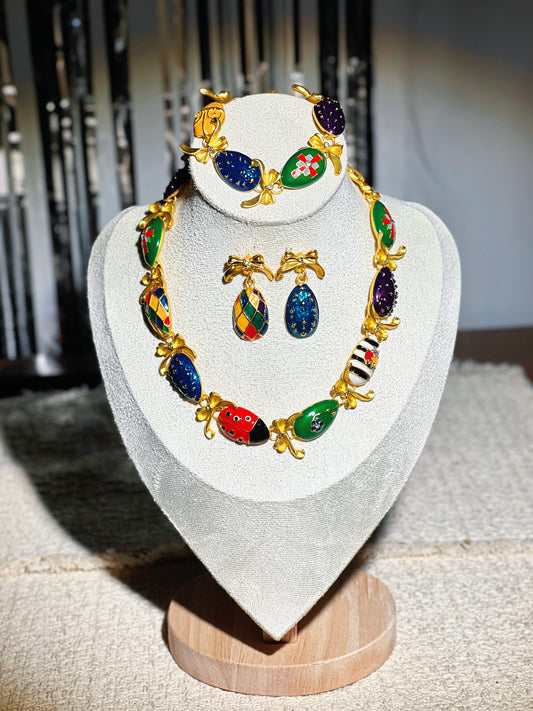Enamel Egg Bow Set