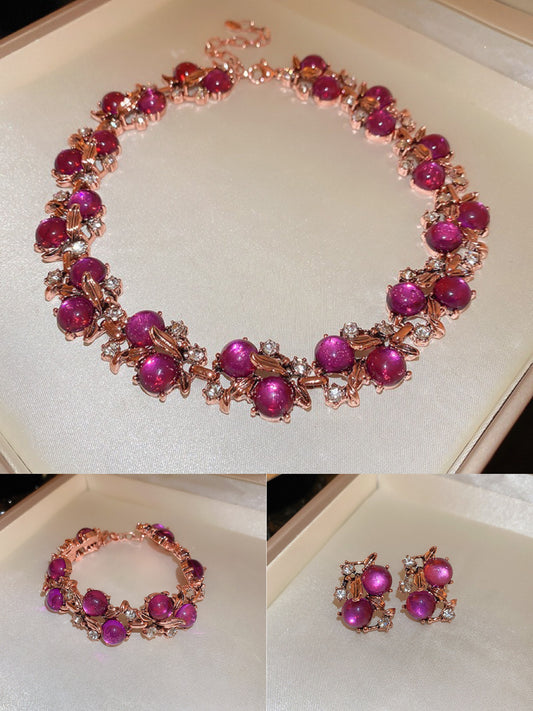 Fuchsia Rose Gold Set