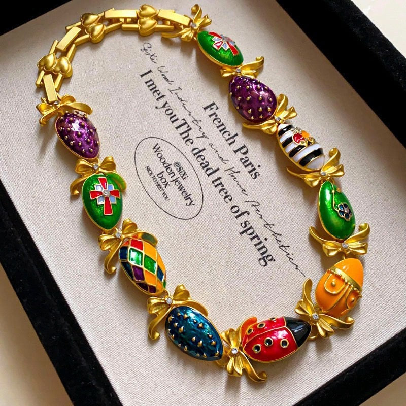 Enamel Egg Bow Set